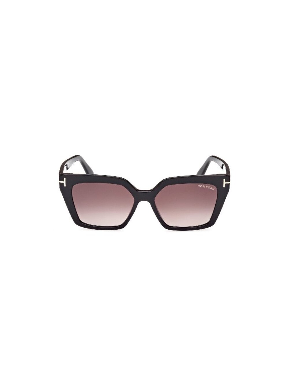 New Tom Ford Women's Sunglasses Black Butterfly Purple Lens Acetate Frame FT1030